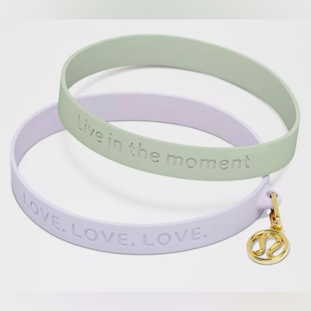 Lululemon Back To Life Bottle Bands 2 Pack, Green And Purple. New